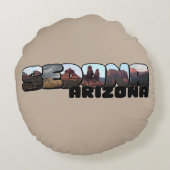 セドナアリゾナビックレター – マウンテンビュー ラウンドクッション (裏面)