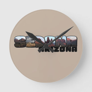 セドナアリゾナビックレター – マウンテンビュー ラウンド壁時計