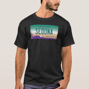 セドナアリゾナライセンスプレートマウンテンズアウトドアヒック Tシャツ