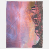 セドナアリゾナレッドロックサンセット フリースブランケット (正面)