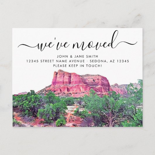 セドナアリゾナ引越し案内はがき 案内ポストカード (正面)