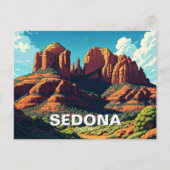 セドナアリゾナ旅行赤い岩 ポストカード (正面)