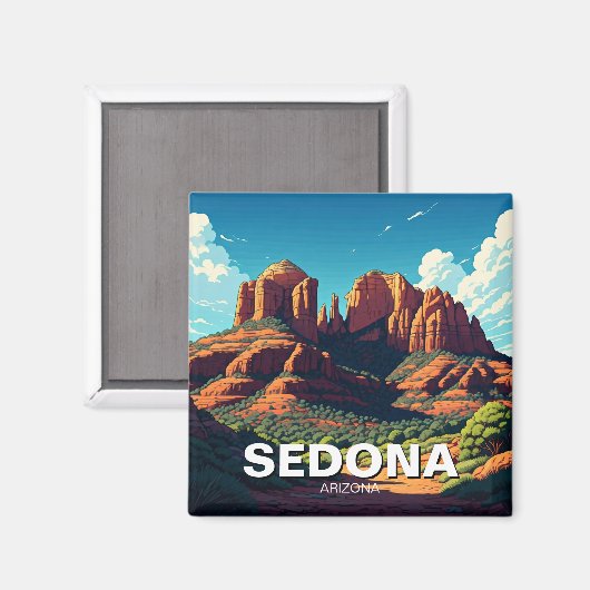 セドナアリゾナ旅行赤い岩 マグネット (正面/裏面)