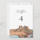 セドナアリゾナ水彩表番号カード 招待状 (正面)