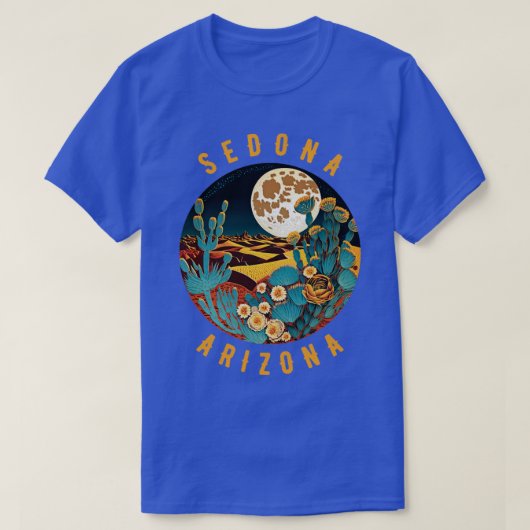 セドナアリゾナ砂漠アット・ナイト絵を描ズ1 Tシャツ (デザイン正面)