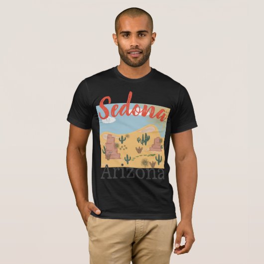 セドナアリゾナ砂漠、男子#2 Tシャツ (正面フル)