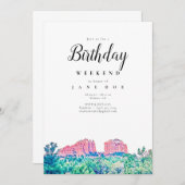 セドナアリゾナ誕生日週末招待状 招待状 (正面/裏面)