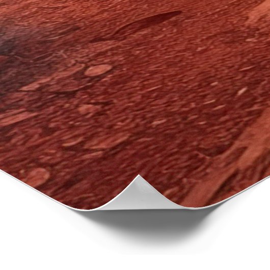 セドナアリゾナ赤い岩自然美しい夕日 ポスター (角)