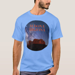 セドナアリゾナ赤岩の夜空 Tシャツ