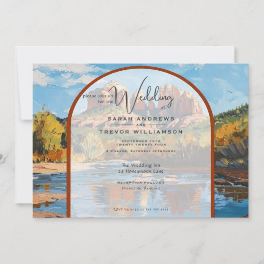 セドナアリゾナ・レッド・ロック大聖堂 招待状 (正面)