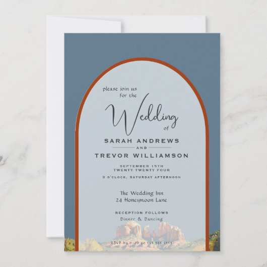 セドナアリゾナ・レッド・ロック大聖堂 招待状 (正面)