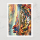 セドナアリゾナUSA有名な場所の水色 ポストカード (正面)