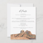 セドナウォーターカラーデザートアリゾナ詳細カード 招待状 (正面)