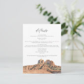 セドナウォーターカラーデザートアリゾナ詳細カード 招待状 (スタンド正面)