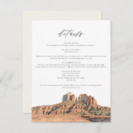 セドナウォーターカラーデザートアリゾナ詳細カード 招待状