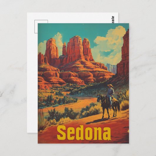 セドナカウボーイヴィンテージ ポストカード (正面/裏面)