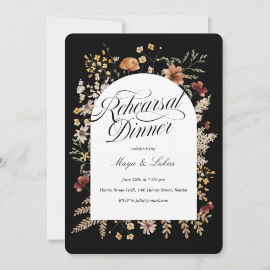 セドナガーデンアーチリハーサルディナー招待状 招待状 (正面)