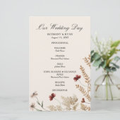 セドナガーデンフラット結婚式 プログラム (スタンド正面)