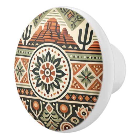 セドナサウスウェスト砂漠の色のアイコンとスタイル セラミックノブ (右)