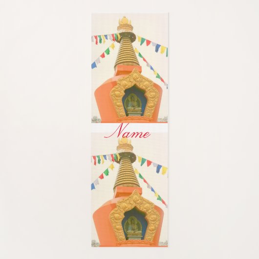 セドナストゥーパ(祈りの言葉フラグ付き) ヨガマット (正面)