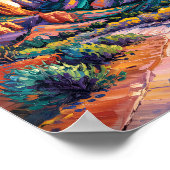 セドナデザートカテドラルロックトラベルバンゴッホ ポスター (角)