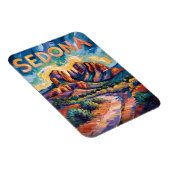 セドナデザートレッドロック旅行バカラフルンゴッホ マグネット (右側)