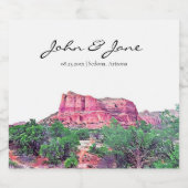 セドナパーソナライズされたアゾ結婚ナズ スパークリングワインラベル (シングルラベル)