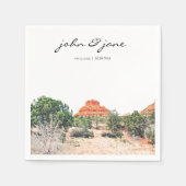 セドナパーソナライズされたアリゾナナナプキンズ スタンダードカクテルナプキン (正面)