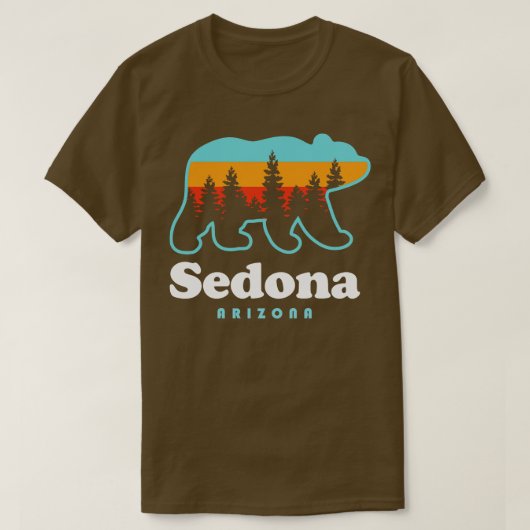 セドナベアーハイキングサンセットツリーズ Tシャツ (デザイン正面)