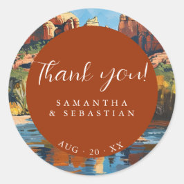 セドナレッドロック大聖堂岩 ラウンドシール