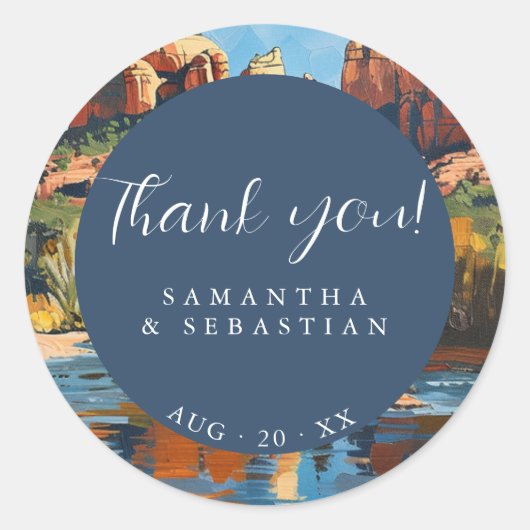 セドナレッドロック大聖堂岩 ラウンドシール (正面)