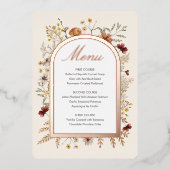 セドナ庭園の結婚式フォイルメニュー 箔招待状 (正面)