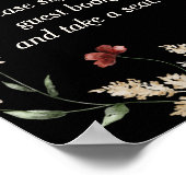 セドナ庭園の結婚式標識 ポスター (角)