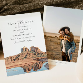 セドナ水彩砂漠のスカイライン日付を保存Inv 招待状