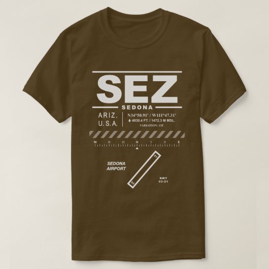 セドナ空港SEZ Tシャツ (デザイン正面)