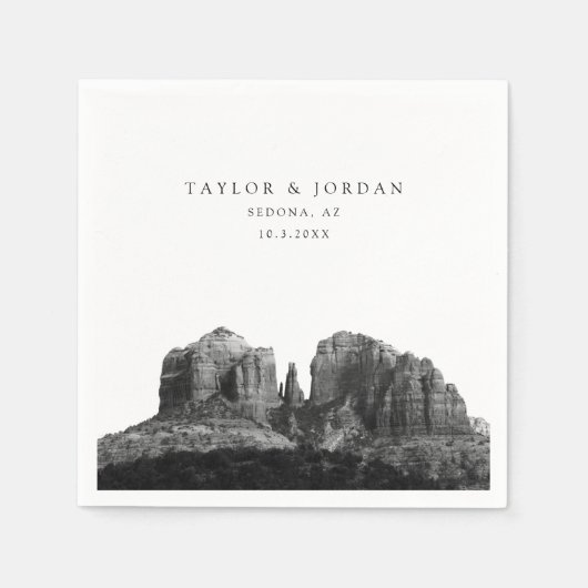 セドナ結婚ズカスタムフォトカクテルナプキンス スタンダードカクテルナプキン (正面)