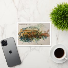 セドナ赤岩グリーティングカード 箔グリーティングカード