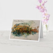 セドナ赤岩グリーティングカード 箔グリーティングカード (蘭)