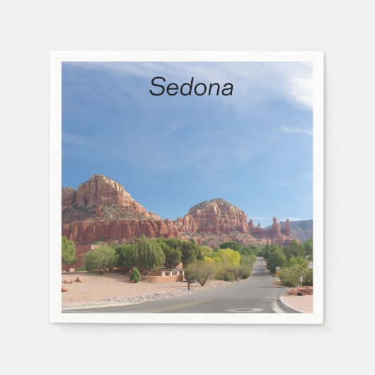 セドナ赤岩 スタンダードカクテルナプキン (正面)