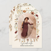 セドナ野花アーチ写真卒業 招待状 (正面/裏面)