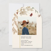 セドナ野花アーチ写真卒業 招待状 (裏面)