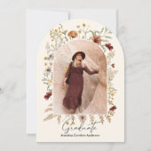 セドナ野花アーチ写真卒業 招待状 (正面)