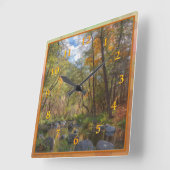 セドナ・アリゾナが別の日にストリーミング スクエア壁時計 (傾斜)