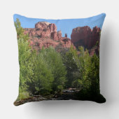 セドナ・アリゾナの大聖堂ロックアンドストリーム クッション (裏面)