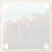 セドナ・アリゾナの曇りポットロック ガラスコースター (裏面)