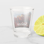 セドナ・アリゾナの曇りポットロック ショットグラス (裏面)