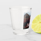 セドナ・アリゾナの曇りポットロック ショットグラス (左)