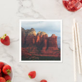 セドナ・アリゾナの曇りポットロック スタンダードカクテルナプキン (インサイチュ)