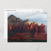 セドナ・アリゾナの曇りポットロック ポストカード (正面/裏面)