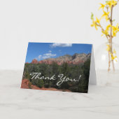 セドナ・アリゾナの赤岩のパノラマ カード (黄色い花)